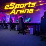Modern eSports arena with gaming computers representing professional gaming translation and localization services