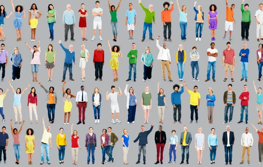 Diverse group of people representing global audiences, multilingual communication, professional translation, and localization services.